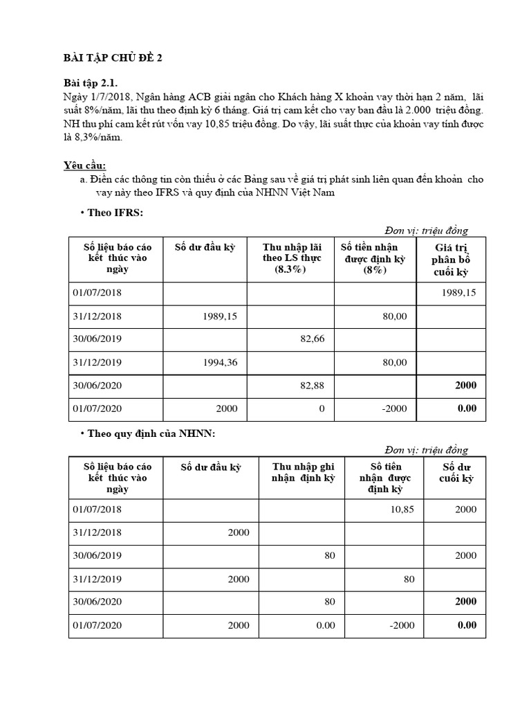 BT Chương 2 | PDF