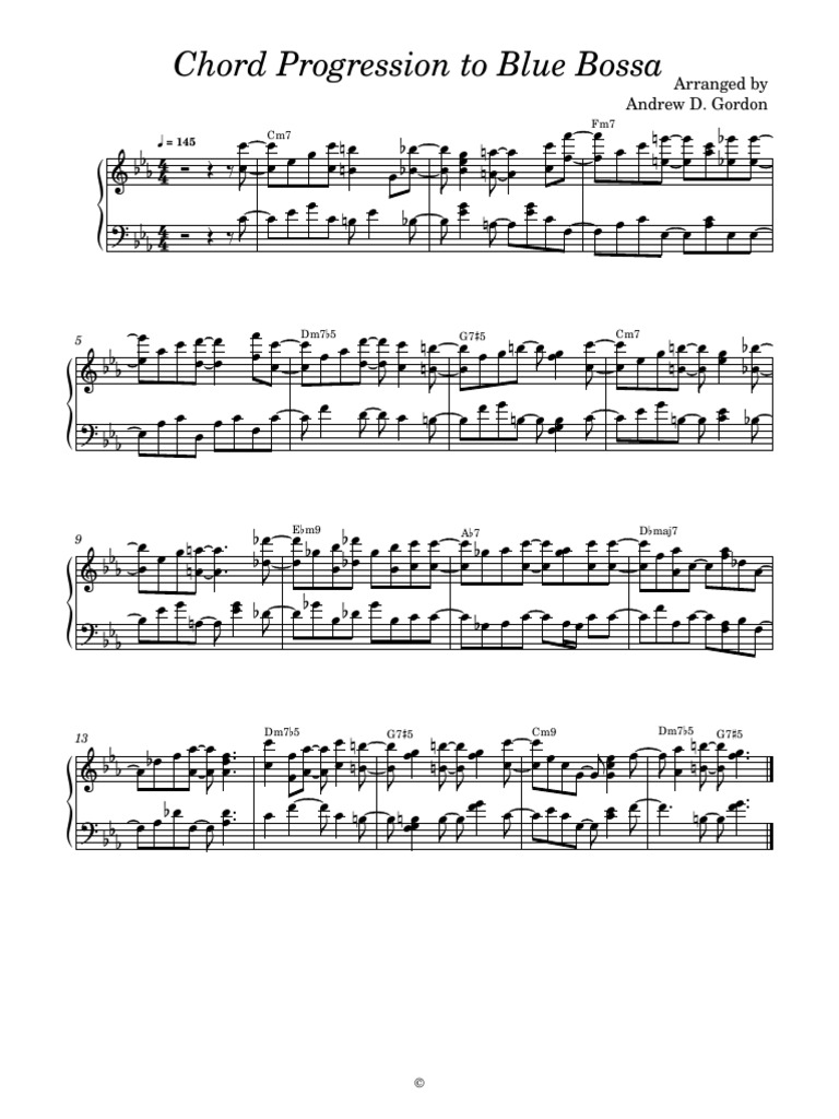 Blue Bossa Salsa Comping | PDF | Elements Of Music | Music Theory