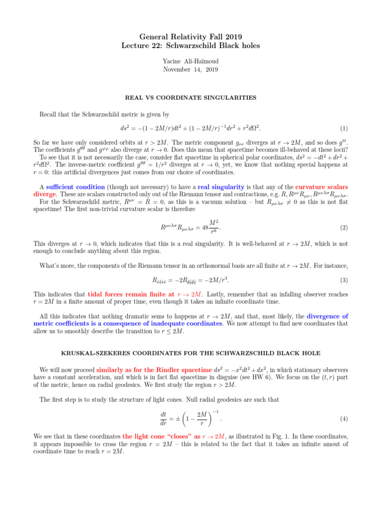 Lecture 22 Download Free Pdf Theory Of Relativity Differential