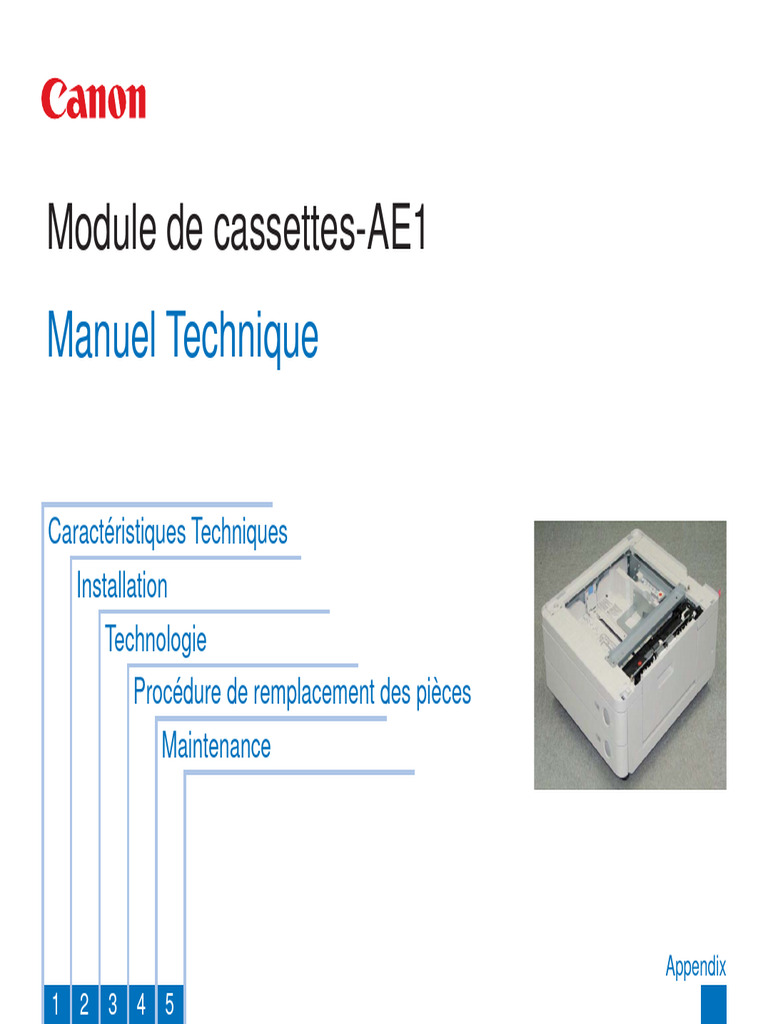 Cassette Feeding Unit-AE1 FR | PDF | Tension électrique | Électronique