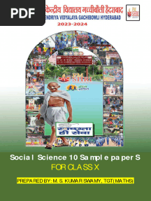 PM Shri KV Gachibowli Social Science Class X 10 Sample Papers For Practice
