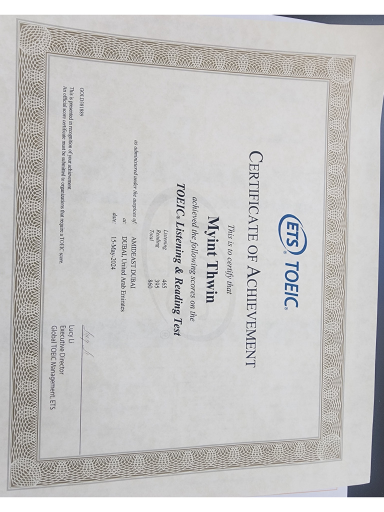 Toeic Listening And Reading Test Results Pdf