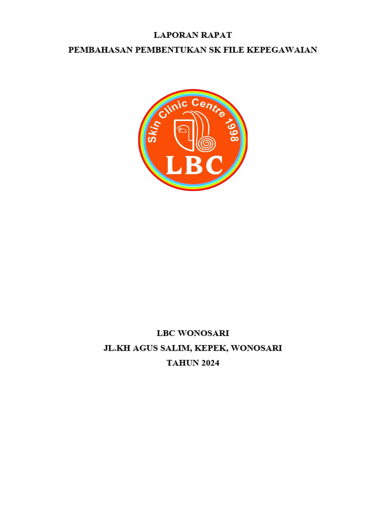 Laporan Pembahasan Pembentukan SK File Kepegawaian | PDF