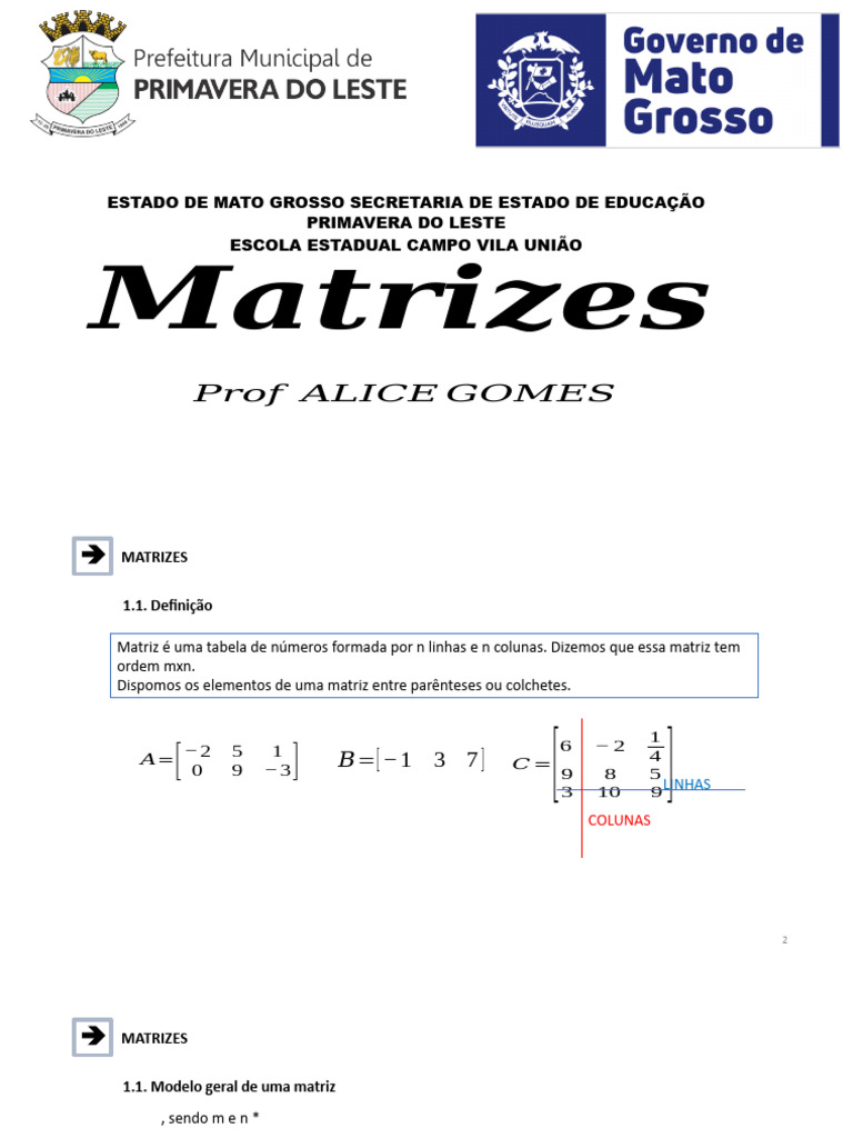 Diagonal Secundária em Matrizes | PDF | Matriz (Matemática) | Determinante