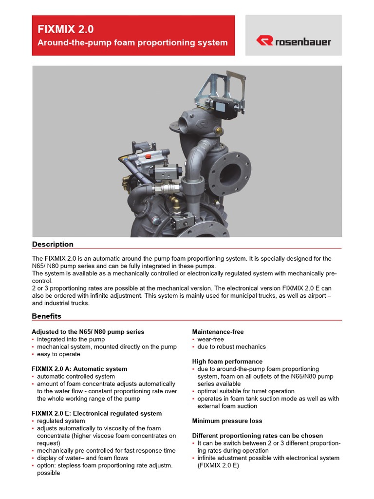 PC3XX FIXMIX2-0 N65-80 DataSheet EN | PDF | Pump | Foam