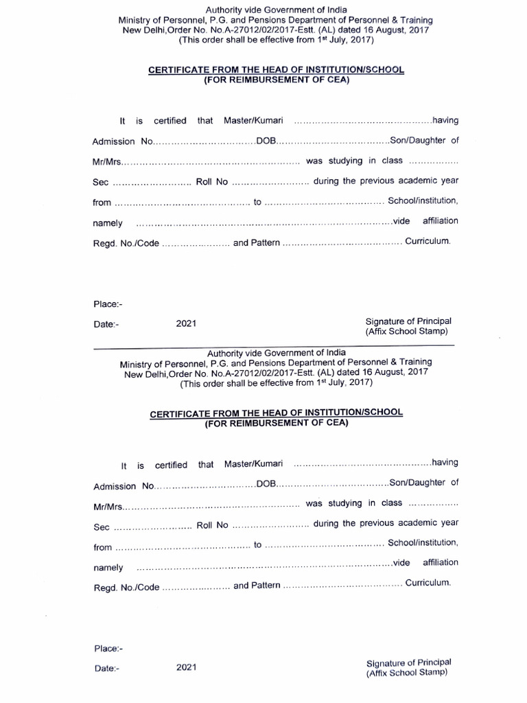 Cea form pdf