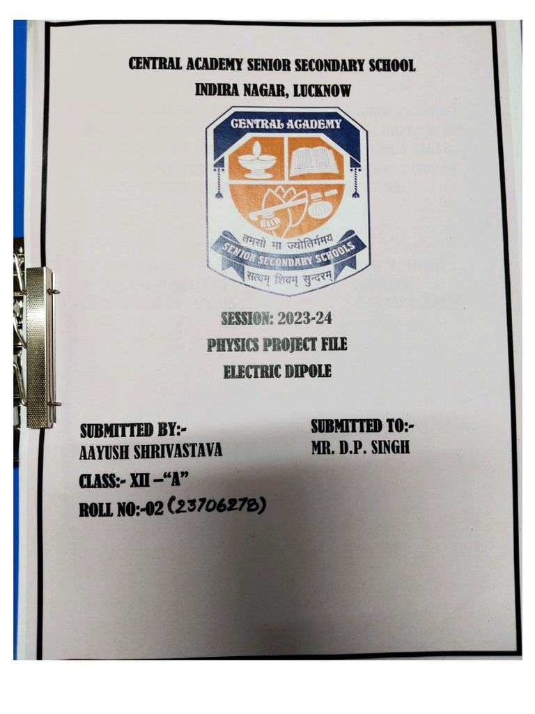 Physics Project Sample | PDF