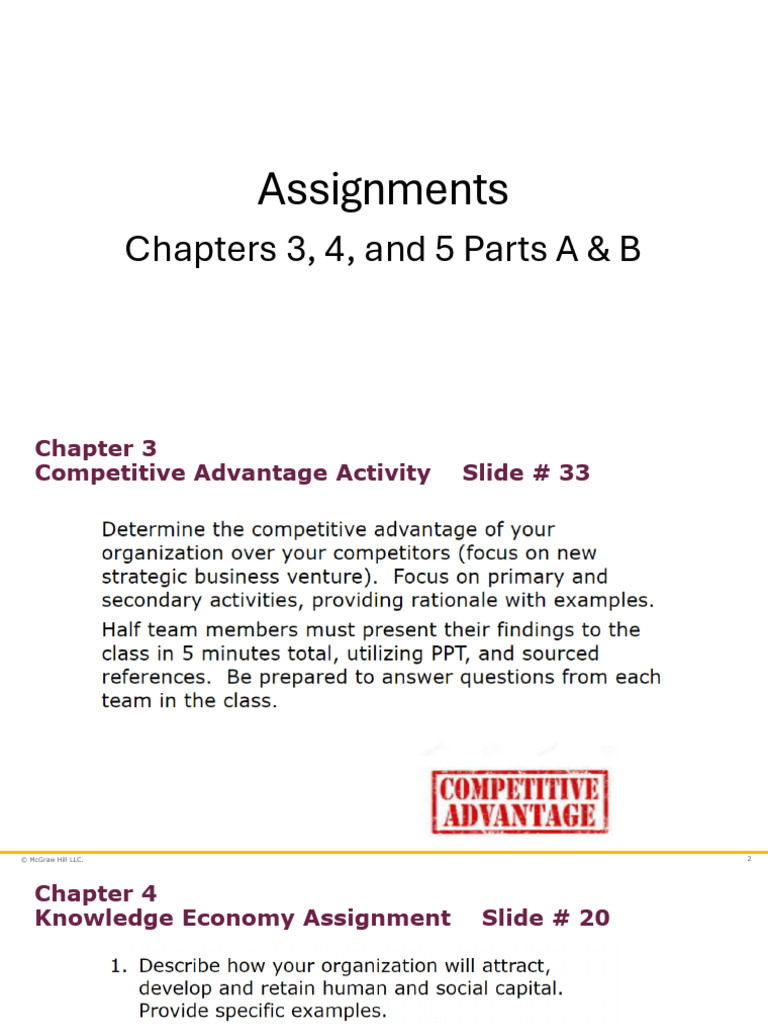 Chapter 3 4 and 5 Assignment Questions | PDF