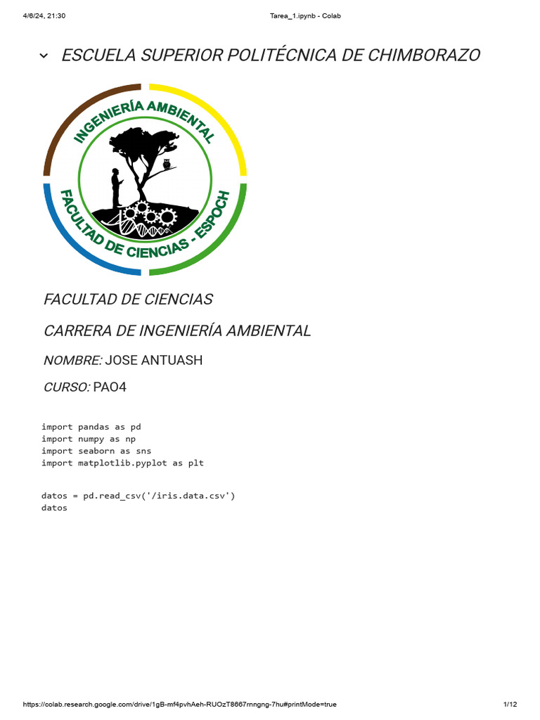 Iris Dataset Analysis with Python | PDF | Data Analysis | Branches Of ...