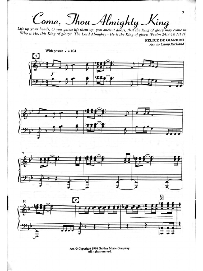 Come, Thou Almighty King | PDF