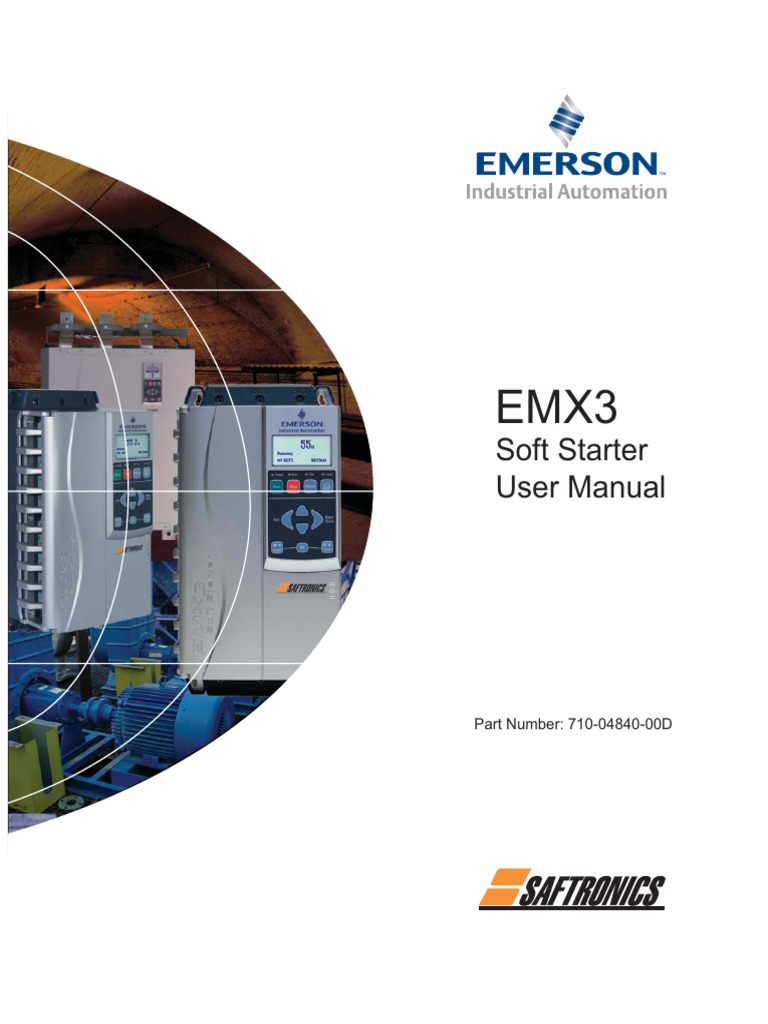EMX3 Soft Starter User Manual | PDF | Fuse (Electrical) | Menu (Computing)