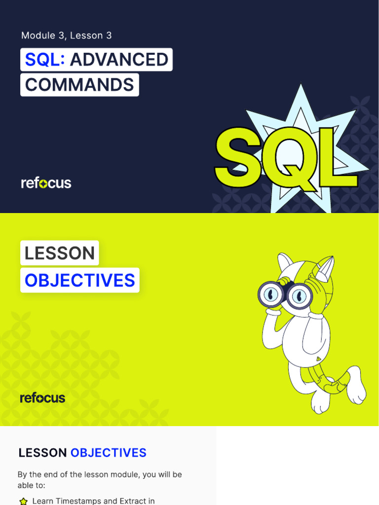 3.3. SQL_ Advanced Commands - Presentation | PDF