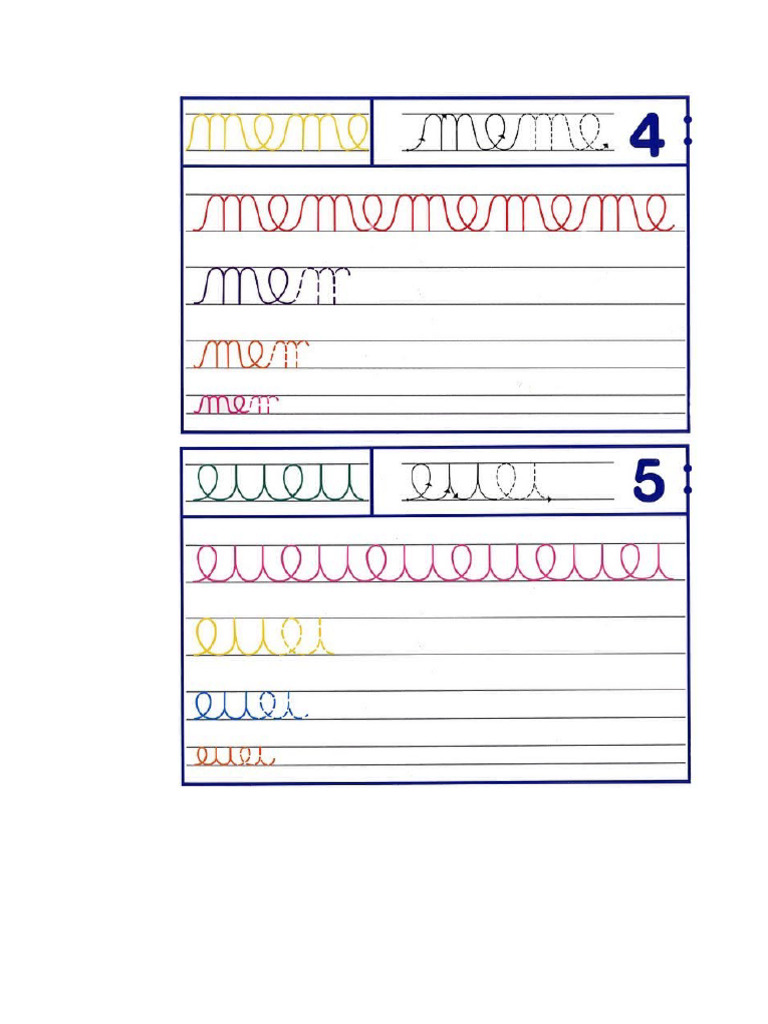 Grafismos Pre Escritura Cursiva | PDF