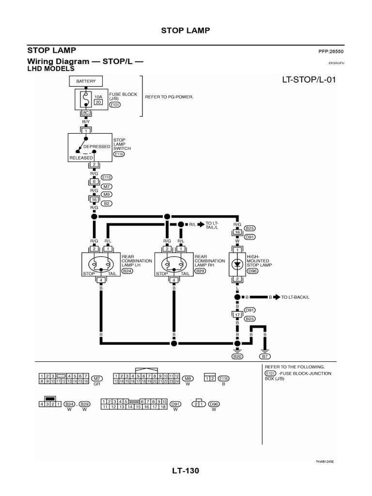 Stop Lamp Stop Lamp Wiring Diagram - STOP/L - : LHD Models | PDF ...