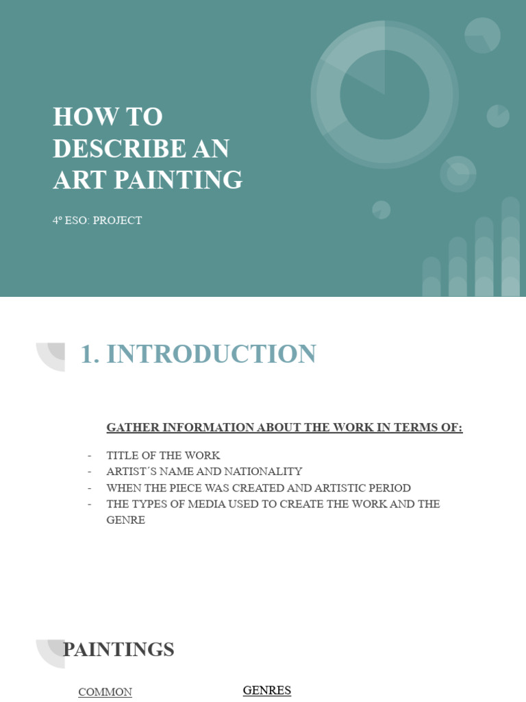 How to Describe an Art Painting Download Free PDF The Arts