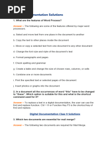 Class 9 Digital Documentation Solutions