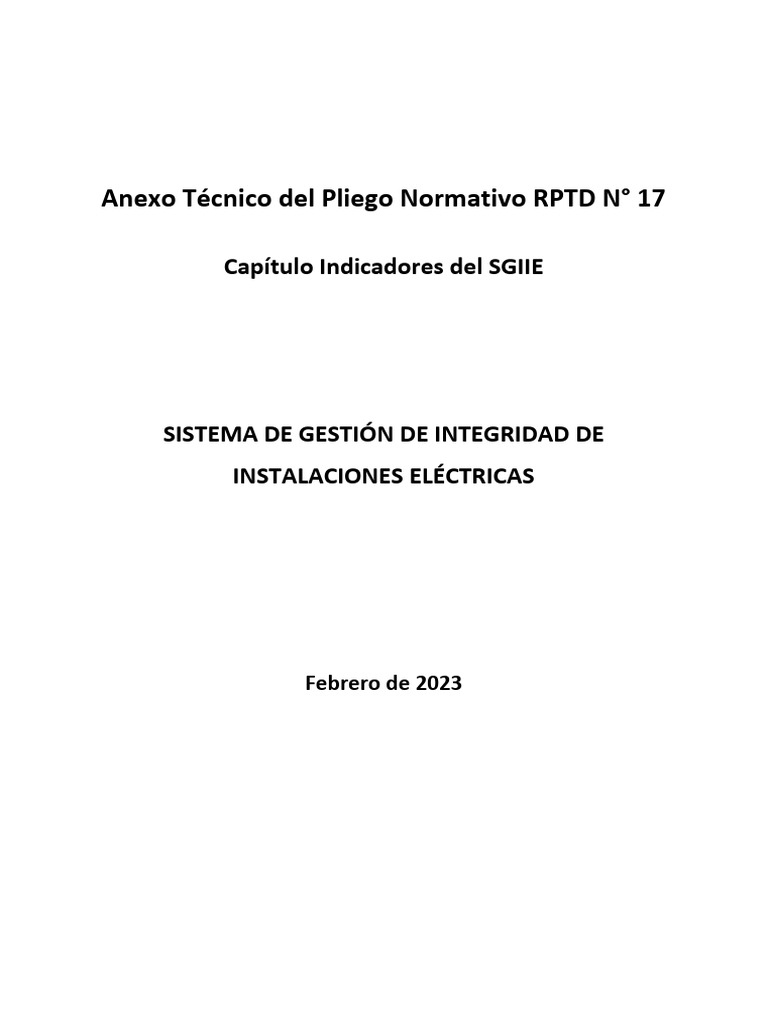 Anexo Tecnico RPTD 17 Indicadores Final V 23 02 2023 1 | PDF ...