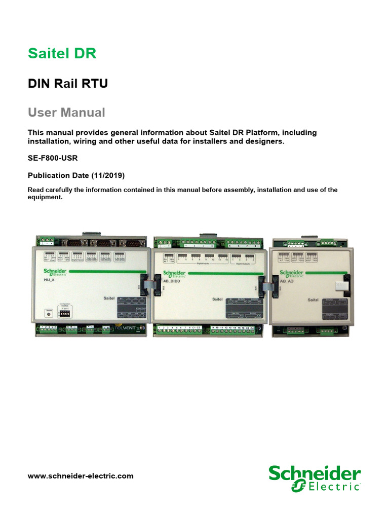 00 - Saitel DR Platform - User Manual - EN - 01 | PDF