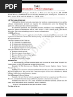 Web Technology Notes PDF Download | PDF