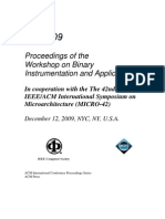 Proceedings of the Workshop on Binary Instrumentation and Applications 2009