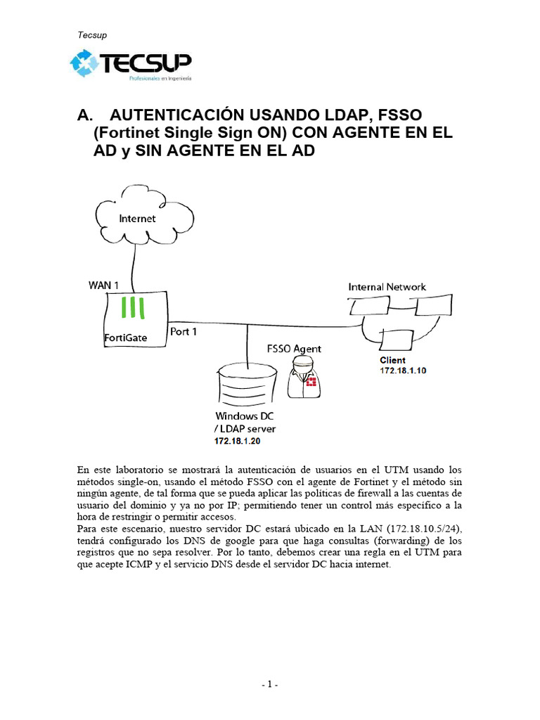 Autenticación FSSO en Fortinet UTM | PDF | Usuario (informática ...