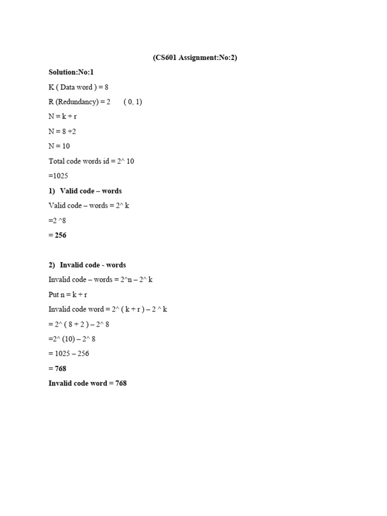 Cs601 Assignment 2 Pdf