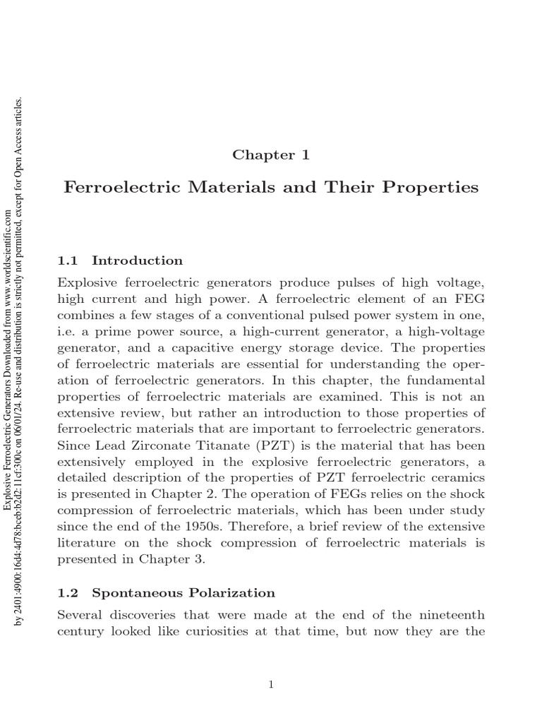 2019 Ferroelectric Materials and Their Properties | PDF ...