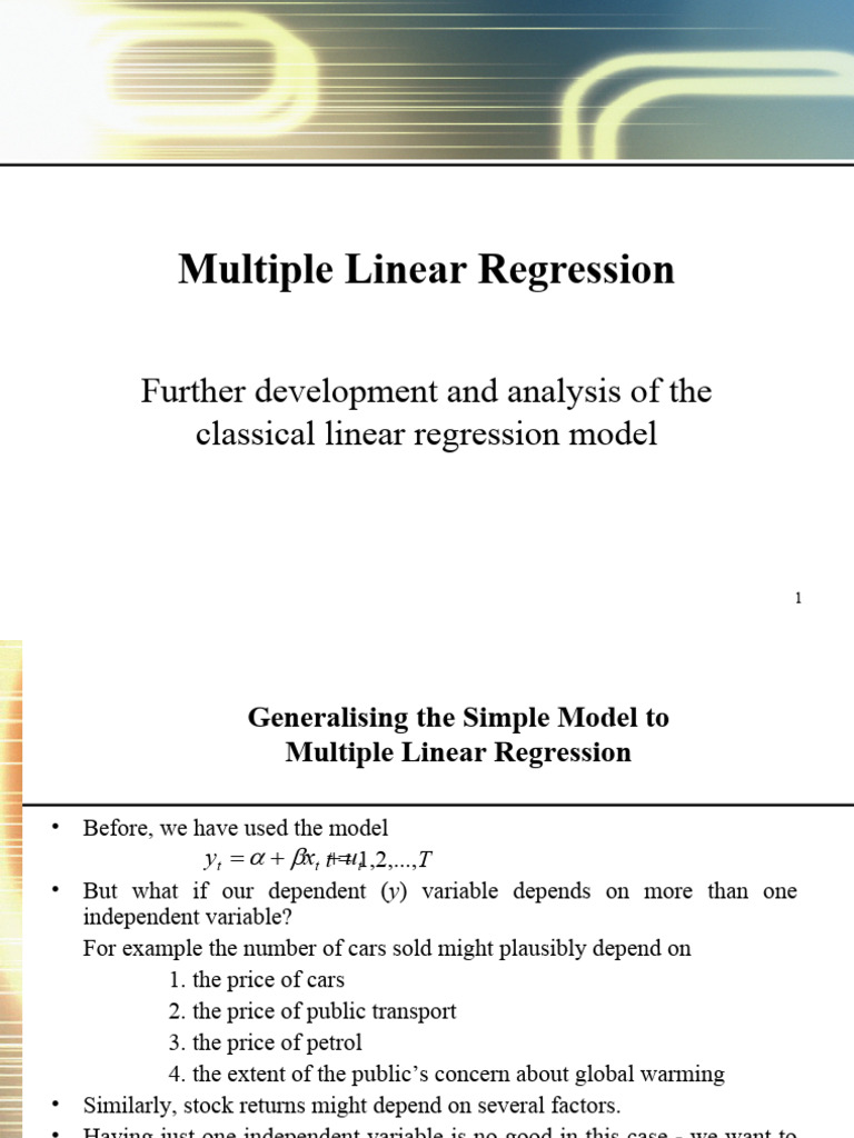 Multiple Linear Regression 2 | PDF | F Test | Regression Analysis