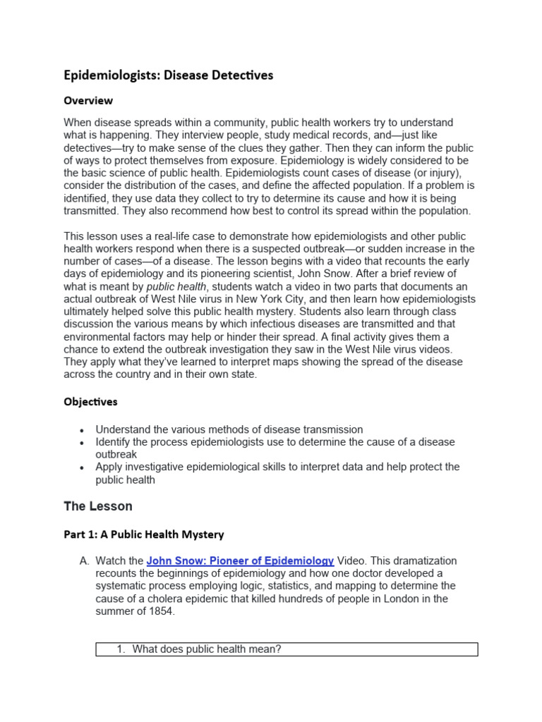 Epidemiologists disease detectives pdf epidemiology public health