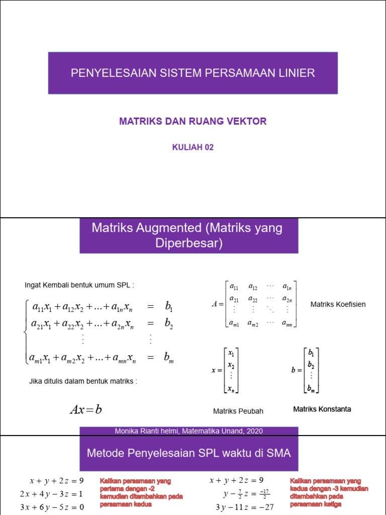 02 - Penyelesaian SPL (MRV) | PDF