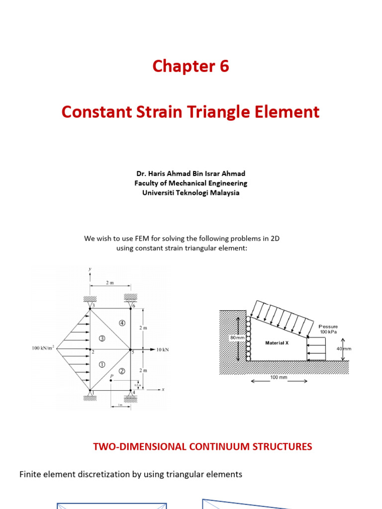 CH 6 - CST | PDF | Finite Element Method | Stress (Mechanics)