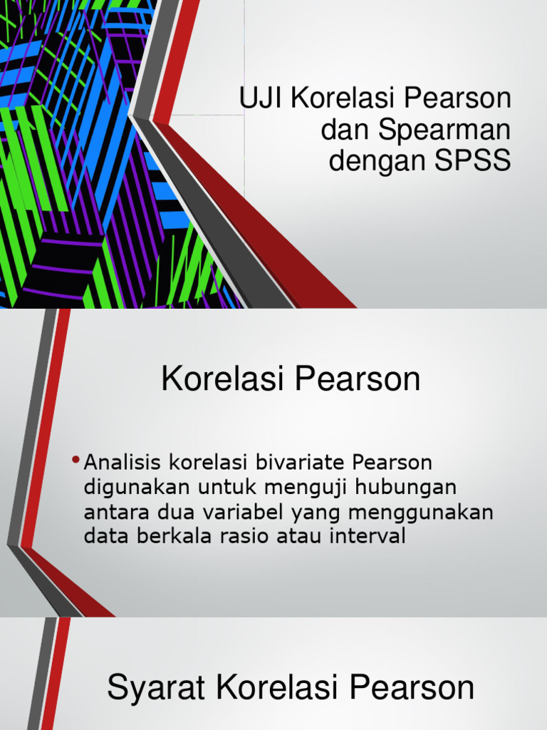 15 UJI Korelasi Pearson Dan Spearman Dengan SPSS | PDF