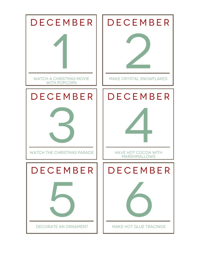 December Holiday Activities for Kids | PDF | Christmas Traditions ...