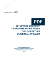 Julien Dupuy - Estudio de Situación y Experiencias Internacionales en Países Con Cobertura Universal en Salud