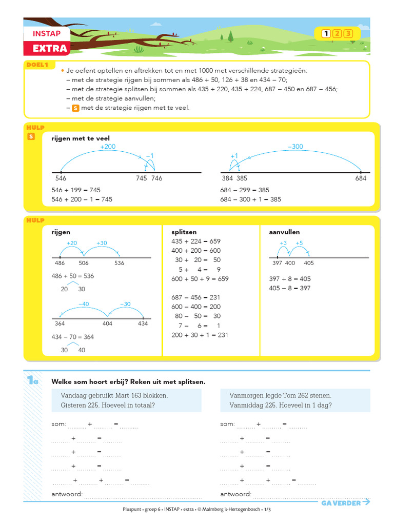 Pluspunt 4 - Groep 6 - Blok 0 - Extra Oefenstof | PDF
