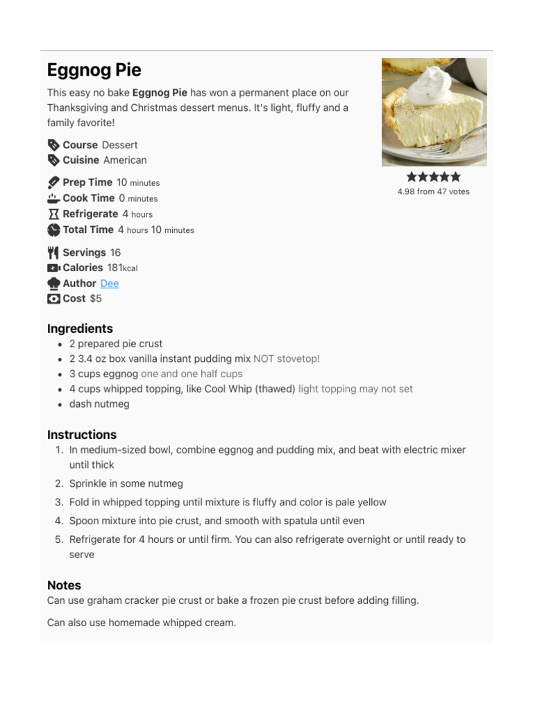 Eggnog Pie Meatloaf and Melodrama PDF