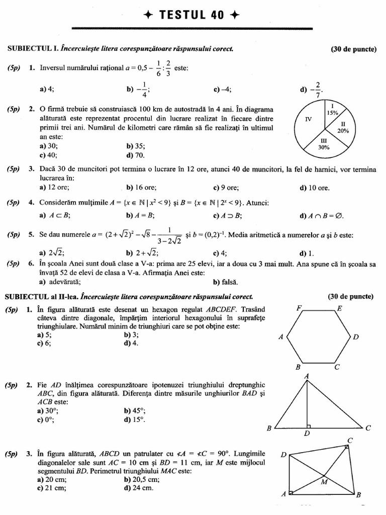 Teste Matematica | PDF
