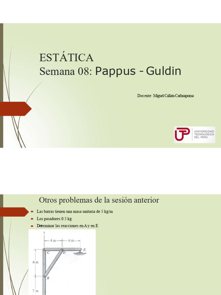 S08 - Material - Teorema de PAPPUS - GULDINUS | PDF | Volumen | Mecánica