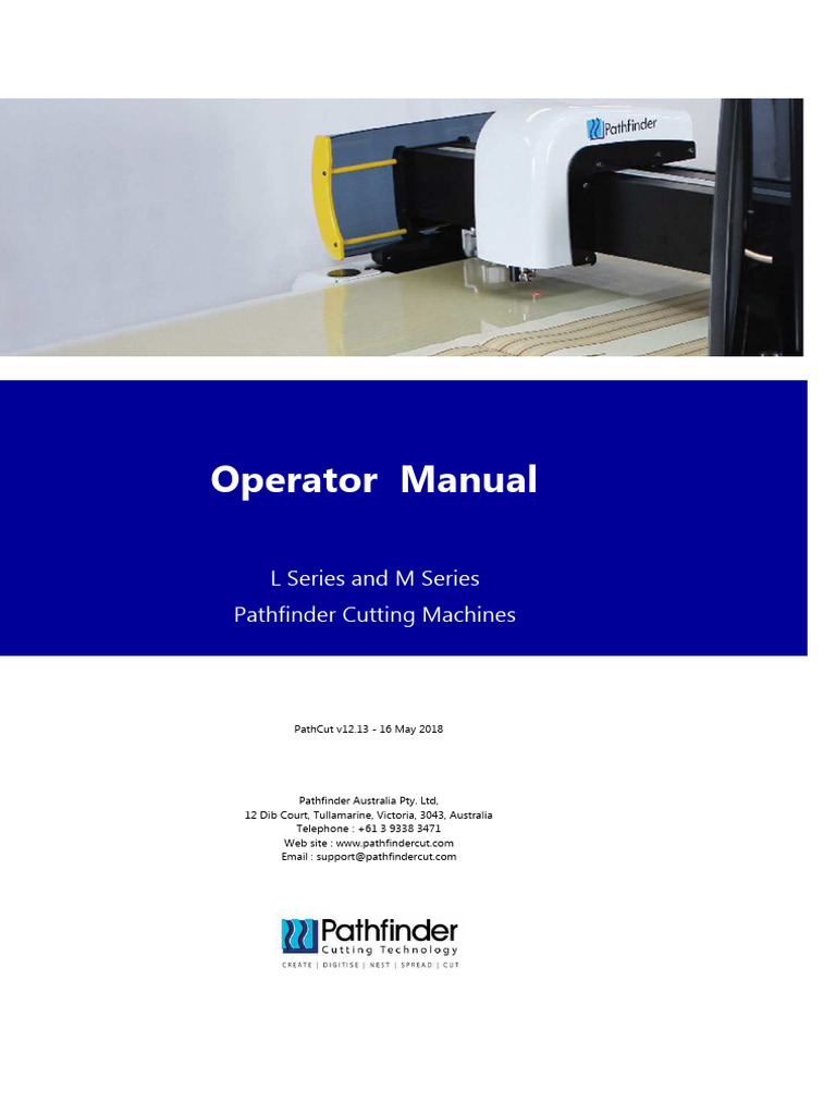 Pathfinder Cutting Machine Manual | PDF | Switch | Drill