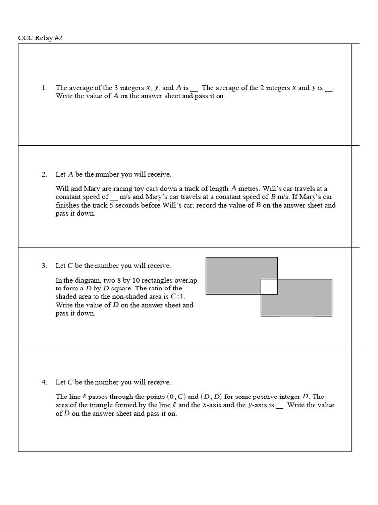 CCC Relay #2 | PDF