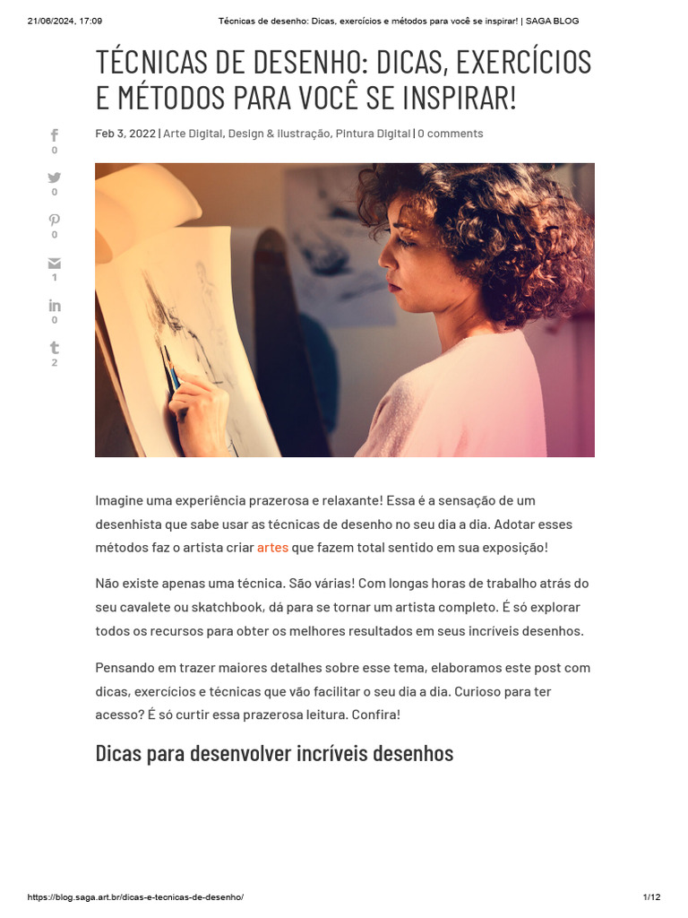 Dicas e Exercícios de Desenho | PDF | Desenho | Aprendizado