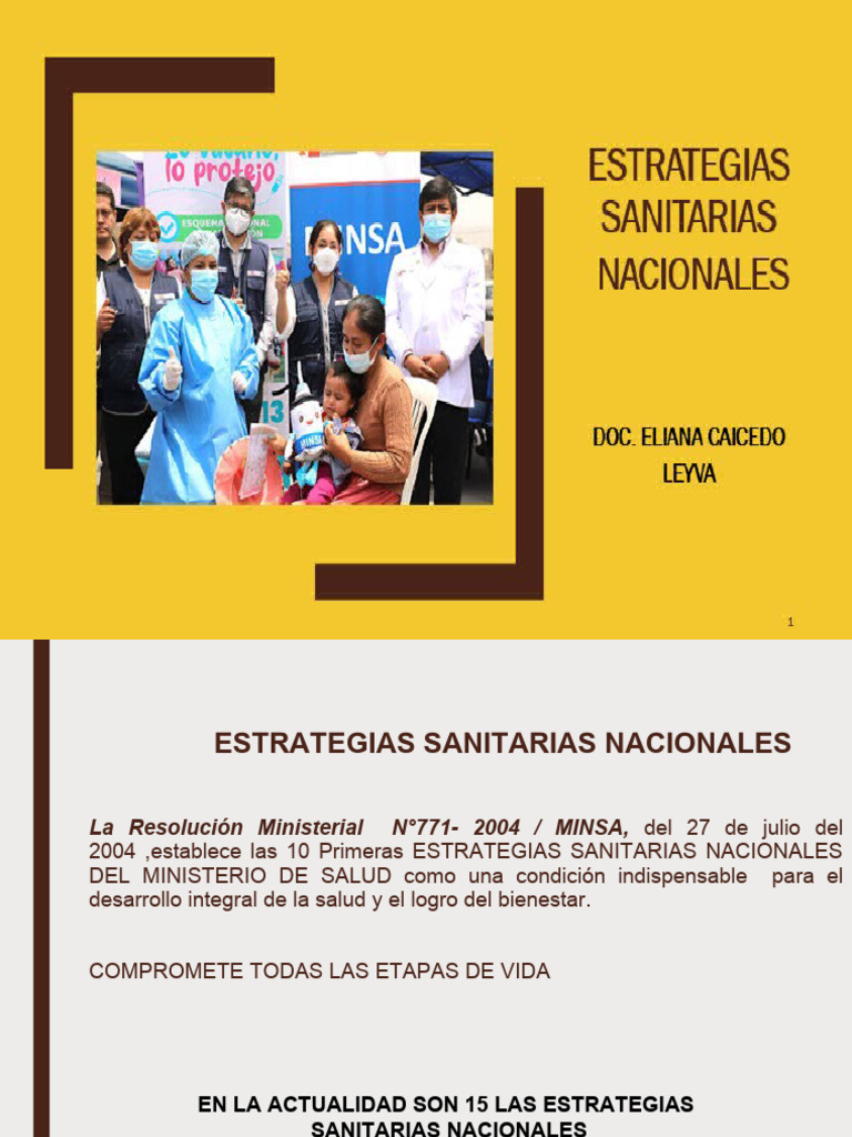 Estrategias Sanitarias Nacionales en Perú | PDF | Salud mental ...