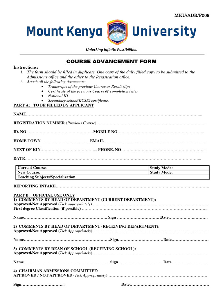 Course Advancement | PDF