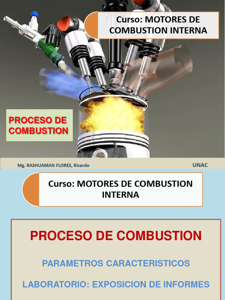 Sem07 Mci Combustion | PDF | Pistón | Motor de combustión interna