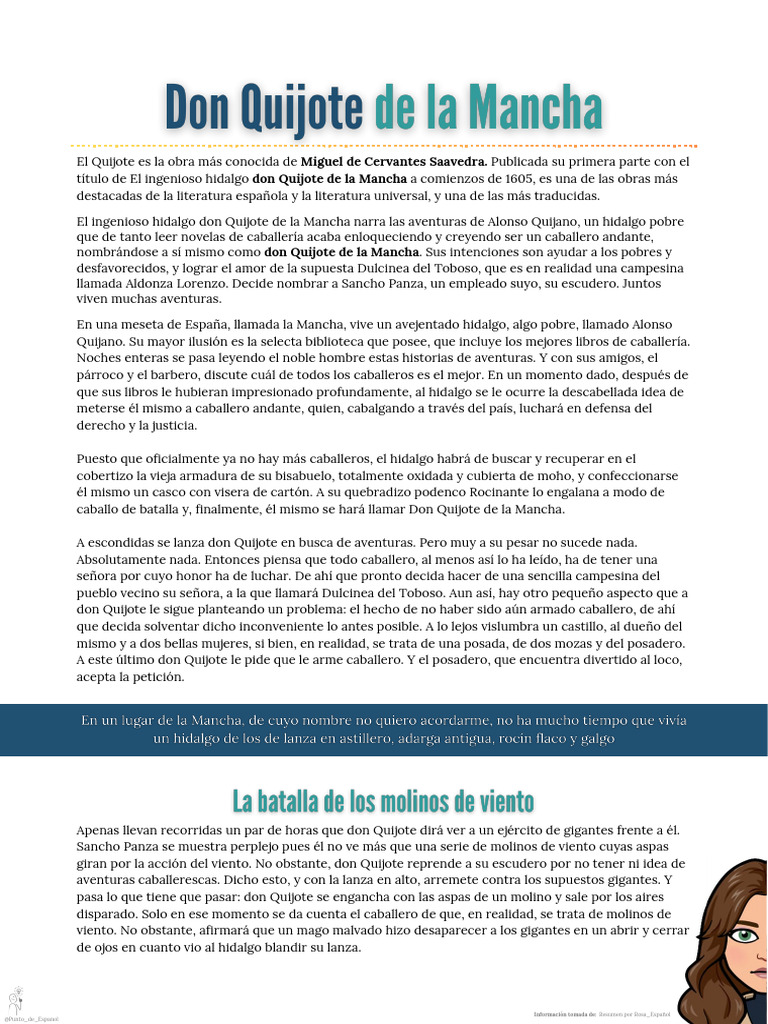 Aventuras de Don Quijote en La Mancha | PDF | Don Quijote | Novelas ...