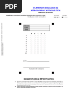 Gabarito OBA Nível 4 - 2025 | PDF | Inclinação orbital | Trópicos