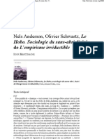 Nels Anderson, Olivier Schwartz, Le Hobo. Sociologie du sans-abri. Suivi de L’empirisme irréductible