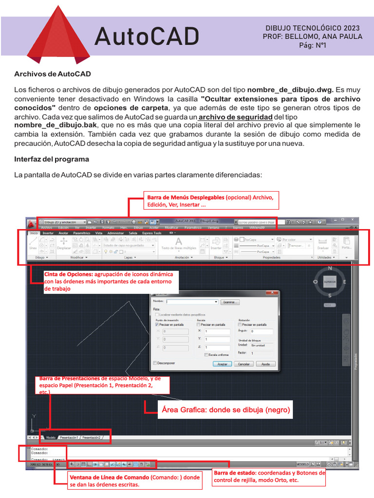 Dibujo Tecnologico - Autocad - Prof Bellomo, Ana Pa - 240227 - 132043 ...