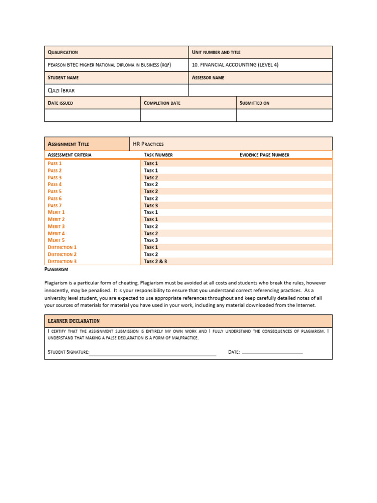 Financial Accounting Assignment Overview | PDF | Debits And Credits ...