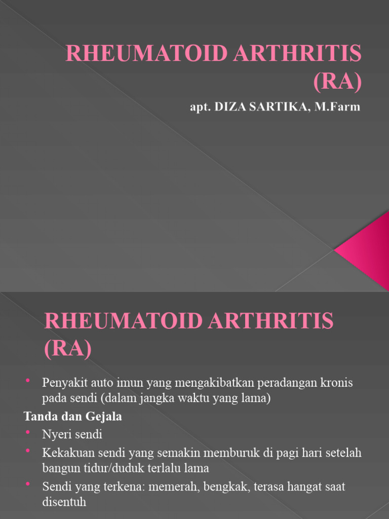 Rheumatoid Arthritis (Ra) | PDF | Pengembangan Diri | Kesehatan Holistik